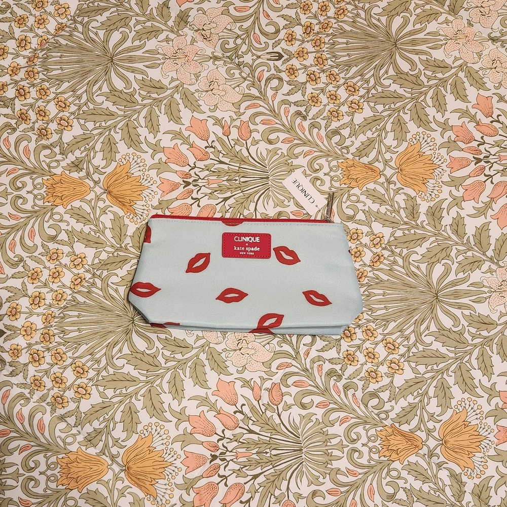Kate Spade For Clinique Lip Print Cosmetic Bag